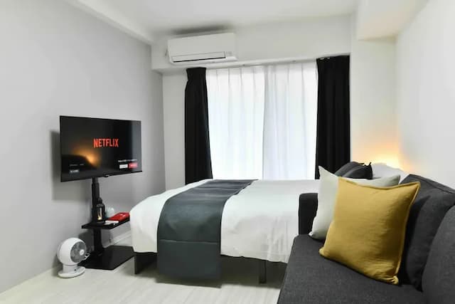 FL民宿 日本橋｜浪速區/車站步行6分/1 至 4 人/一線直達京都/40 吋電視+Netflix-位於大阪充滿活力的浪速區的舒適公寓，車站步行6分鐘，可供 1 至 4 人入住，配備 40 吋電視（可收看 Netflix）-6