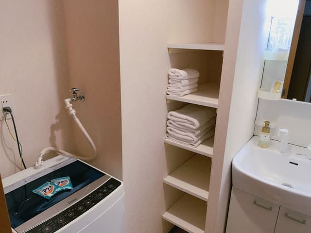 Obri-2-長期宿泊にぴったり！アイロン・洗濯機・冷蔵庫・キッチン・無料WIFI・タオルなど完備!-10