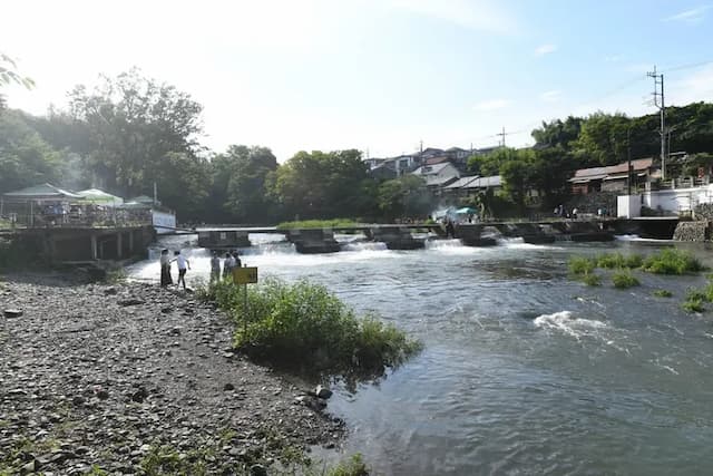 すぐ河原行けます。