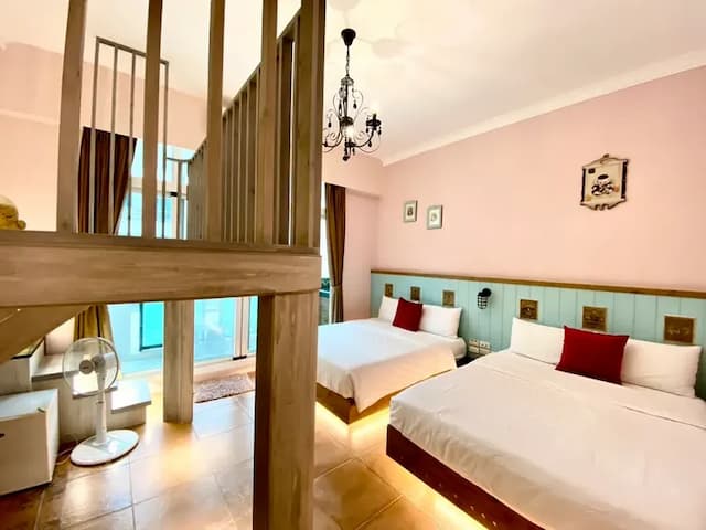 墾丁包棟民宿-童話民宿｜BBQ、電動麻將桌、音響設備、最高22人包棟-12人4房包棟(四人房*2+雙人房*2)-7