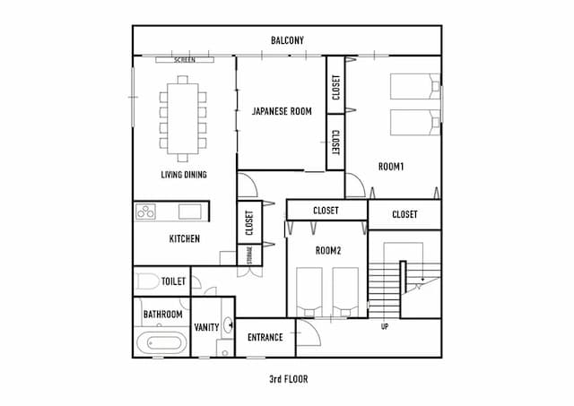 Ritomaru rooms Hakata Hakozaki-3階｜2名様～9名様まで-12