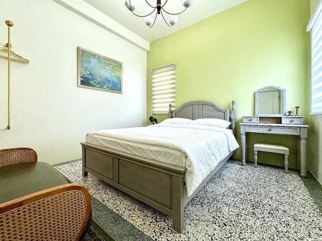 克洛德·莫內玫瑰房-法式雙人床