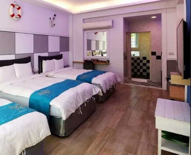 샤오위 리조트 호텔 인 더 씨 Island on the Sea-Ocean wind six person room (balcony)-3