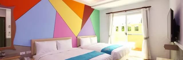 샤오위 리조트 호텔 인 더 씨 Island on the Sea-Country style quadruple room (balcony)-1