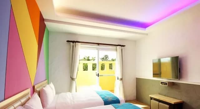 샤오위 리조트 호텔 인 더 씨 Island on the Sea-Country style quadruple room (balcony)-2