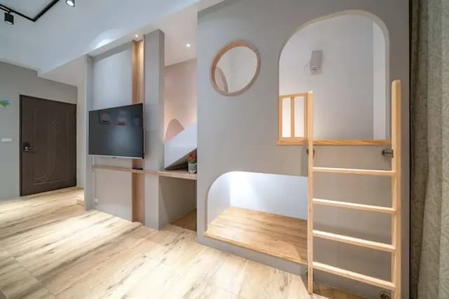 秀森山民宿-四人親子滑梯房附陽台-1