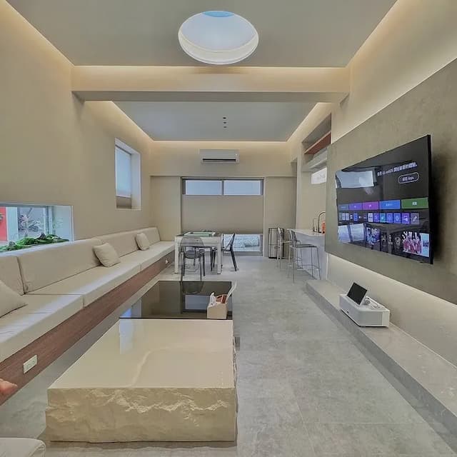 Mu Zheng Farm_Yan 2 Hall｜6~14 people Chiayi Private Bed and Breakfast｜Karaoke_Electric Mahjong_Barbeque_Super large projector_Electric arcade_Kitchen-Mu Zheng Farm_Yan 2 Hall｜Private B&B for 6~14 people｜Karaoke, electric arcade, barbecue, 85-inch TV-1