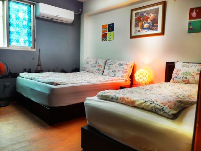 三隻老虎青年旅店-標準三人房-1