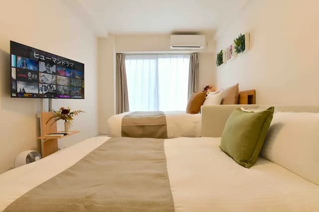 FL民宿 日本橋｜浪速區/車站步行6分/1 至 4 人/一線直達京都/40 吋電視+Netflix-位於大阪充滿活力的浪速區的舒適公寓，車站步行6分鐘，可供 1 至 4 人入住，配備 40 吋電視（可收看 Netflix）-4