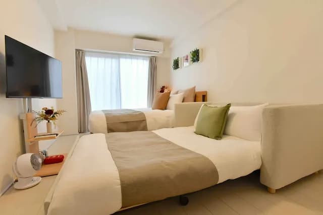 FL民宿 日本橋｜浪速區/車站步行6分/1 至 4 人/一線直達京都/40 吋電視+Netflix-位於大阪充滿活力的浪速區的舒適公寓，車站步行6分鐘，可供 1 至 4 人入住，配備 40 吋電視（可收看 Netflix）-5