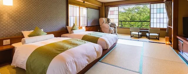 Kajikaso ryokan-River View Modern Japanese Twin Room-1