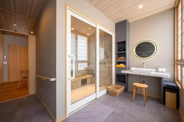 サウナとバリアフリーの温泉宿　登府屋旅館-【バリアフリー・スウィート ツイン】スチームサウナ付き／禁煙-4