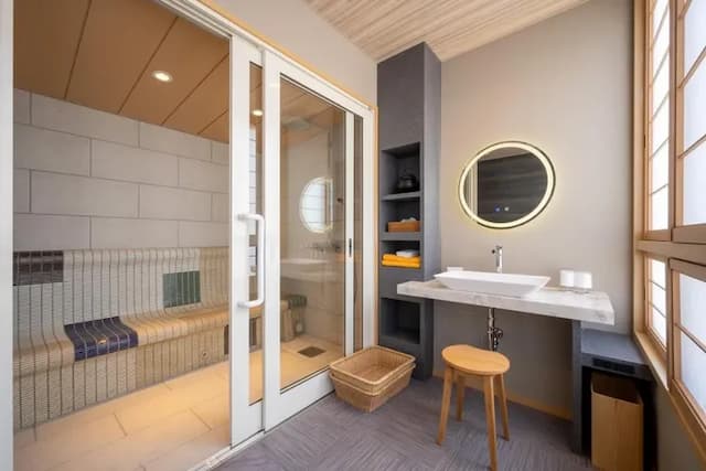 サウナとバリアフリーの温泉宿　登府屋旅館-【バリアフリー・スウィート ツイン】スチームサウナ付き／禁煙-6