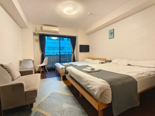 空港バスターミナル/JR難波駅徒歩圏内、JR芦原橋駅から徒歩4分、ワンフロア1室-South Village 201-1