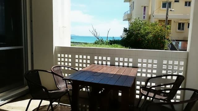 海を見ながらBBQ