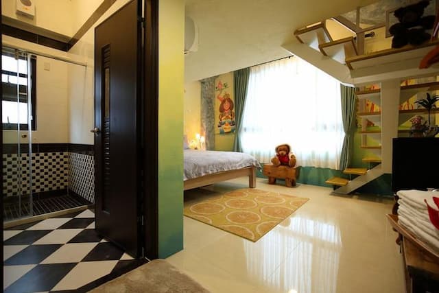 思森活田園民宿｜兒童遊戲區x露台｜享早餐｜預約BBQ-四人房 (隨機不挑房)-1