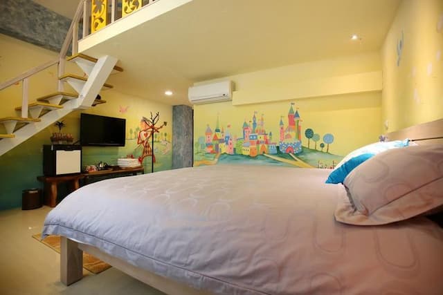 思森活田園民宿｜兒童遊戲區x露台｜享早餐｜預約BBQ-四人房 (隨機不挑房)-2