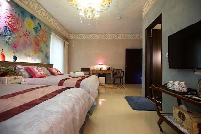 思森活田園民宿｜兒童遊戲區x露台｜享早餐｜預約BBQ-田園日記 四人房-4