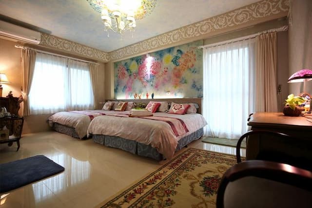 思森活田園民宿｜兒童遊戲區x露台｜享早餐｜預約BBQ-田園日記 四人房-1