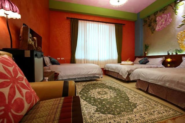 思森活田園民宿｜兒童遊戲區x露台｜享早餐｜預約BBQ-五人房-1