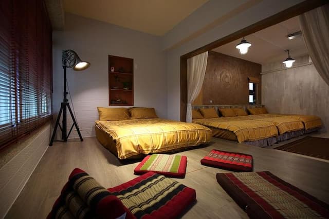 思森活田園民宿｜兒童遊戲區x露台｜享早餐｜預約BBQ-六人房-1