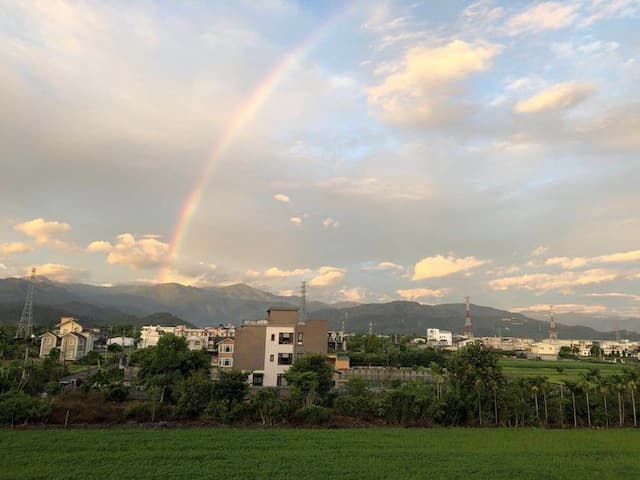 宜蘭童話村民宿 l可6~20人包棟 l田中央獨棟獨院  l獨立陽台 l泡湯池l電動麻將 l 烤肉 l 戲水 l 餵魚喝奶奶-宜126童話村有機農場民宿4人小包棟l庭院花園 l獨立進出口 l獨立陽台可烤肉 l麻將 l餵魚喝奶奶-10