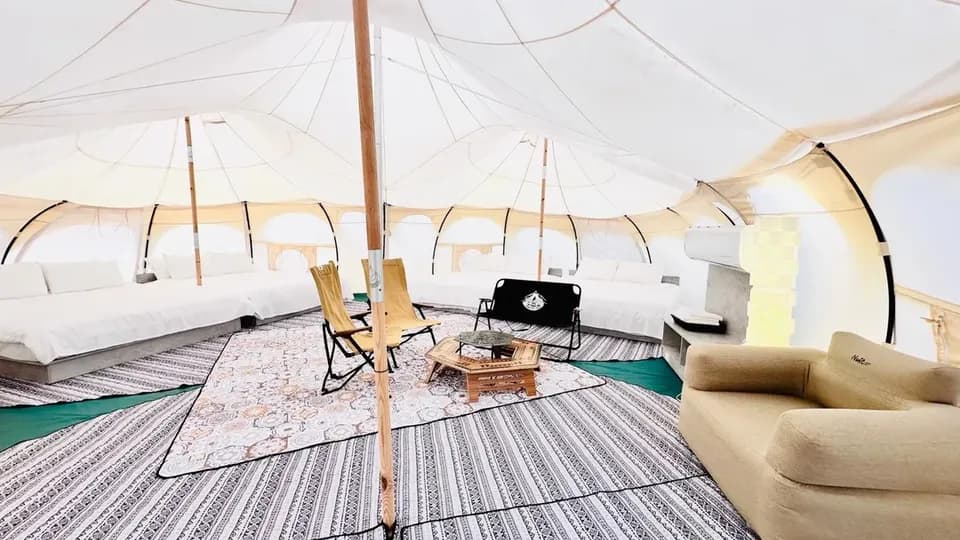 軒沐居Campsite | 鹿野高台,走路5分鐘就到熱氣球會場!多種豪華免搭帳篷及帳位可選擇~-蓮花八人帳-3