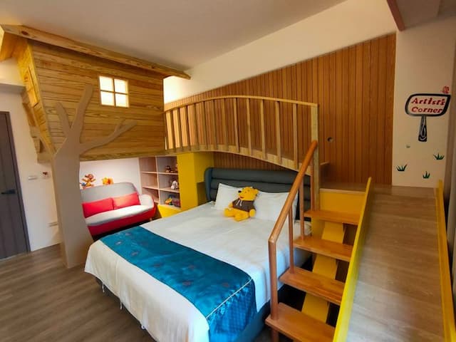 Wujie Childlike B&B-Mountain View Large Triple Room with Bathtub-Winne-1