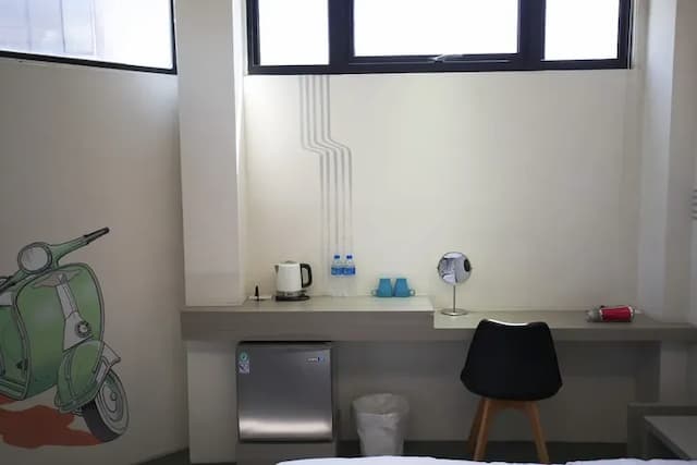 樂宿保安｜緊鄰海安路商圈、舒適浴缸房-高級雙人房(陽台/浴缸)-2