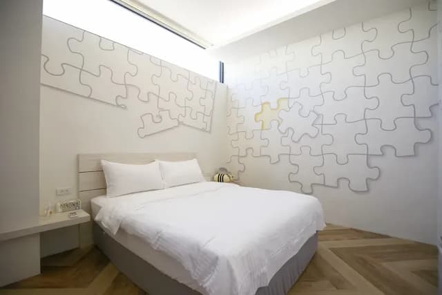 樂宿保安｜緊鄰海安路商圈、舒適浴缸房-豪華雙人房 (陽台/浴缸)-5