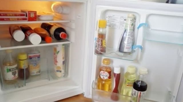 各お部屋に冷蔵庫、調味料も完備