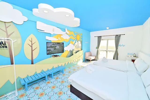 波斯卡朵親子城堡渡假民宿-豪華四人房--附浴缸-11