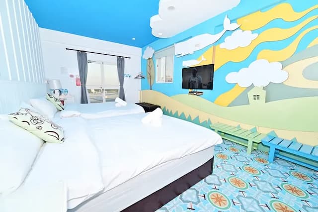 波斯卡朵親子城堡渡假民宿-豪華四人房--附浴缸-6