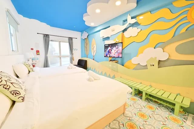 波斯卡朵親子城堡渡假民宿-豪華四人房--附浴缸-2