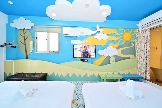 波斯卡朵親子城堡渡假民宿-豪華四人房--附浴缸-8