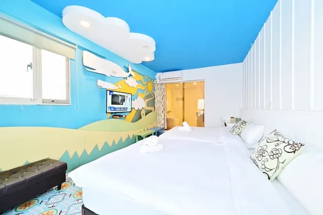 波斯卡朵親子城堡渡假民宿-豪華四人房--附浴缸-10