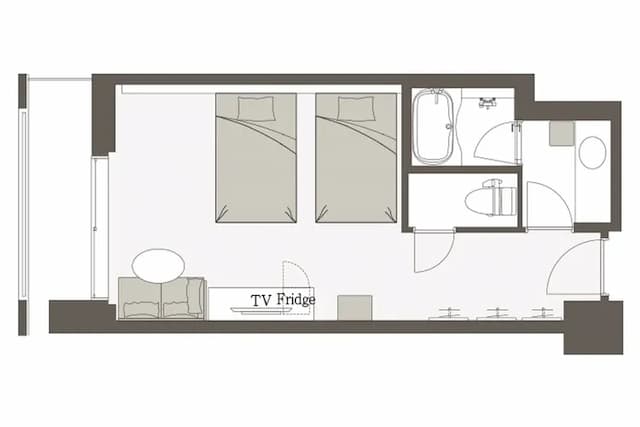 三井花園飯店 PRANA東京灣｜大眾浴場/免費接駁來往東京迪士尼-高級雙床房: 附設沙發床，兩人入住｜可帶不佔床兒童(0-5歲) 2位【不挑房】-3