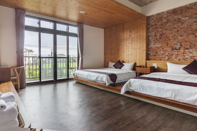 宜蘭佐沐的民宿 l 代售套裝行程-園景加大四人房-附陽台 - 紫月 l 純住宿-4