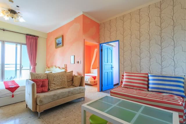 아이즈 딤 스위트 삼다관 (Eyes Theme Suites Sanduo Museum)-Deluxe Family 6-Bed Room - 3 Beds with Balcony-6