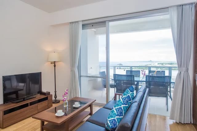 古志久茂半山海景度假旅居｜方便至美麗海水族館-7人3臥室丨超讚視野海景丨獨立廚房趣丨驅車6分鐘可達海邊丨家庭出遊【不挑房】-8