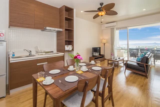 古志久茂半山海景度假旅居｜方便至美麗海水族館-7人3臥室+獨立廚房+獨立衛浴丨無敵海景陽台按摩浴池丨免費停車【不挑房】-3