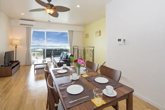 古志久茂半山海景度假旅居｜方便至美麗海水族館-7人3臥室+獨立廚房+獨立衛浴丨無敵海景陽台按摩浴池丨免費停車【不挑房】-9