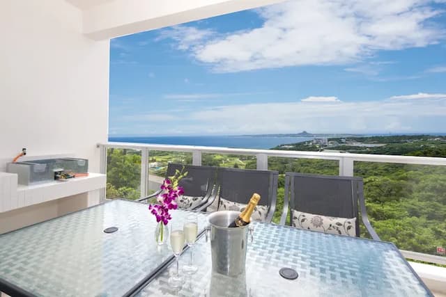 古志久茂半山海景度假旅居｜方便至美麗海水族館-7人3臥室+獨立廚房+獨立衛浴丨無敵海景陽台按摩浴池丨免費停車【不挑房】-11