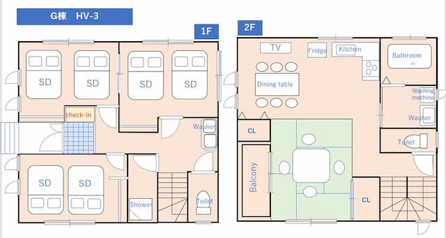 ﾋﾞｰﾁ徒歩5分一軒家☆大人数でのご利用大歓迎 HV-ﾋﾞｰﾁ徒歩5分一軒家☆大人数でのご利用大歓迎 HV-3-2