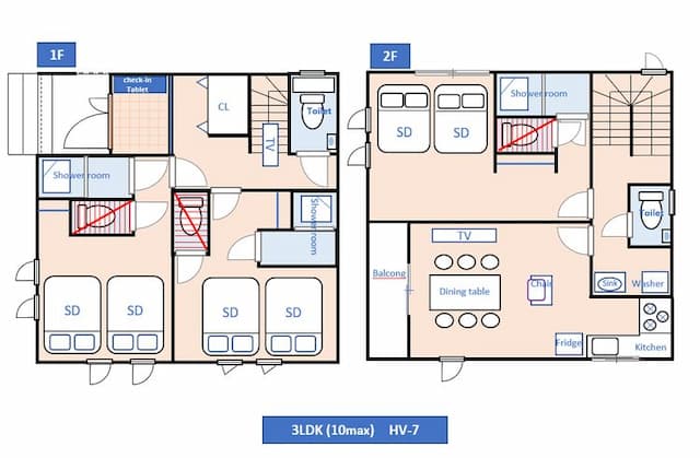 ﾋﾞｰﾁ徒歩5分一軒家☆大人数でのご利用大歓迎 HV-ﾋﾞｰﾁ徒歩5分･一軒家･最大10名 HV-7-3