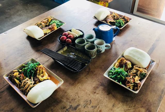 民宿現煮蔬食早餐