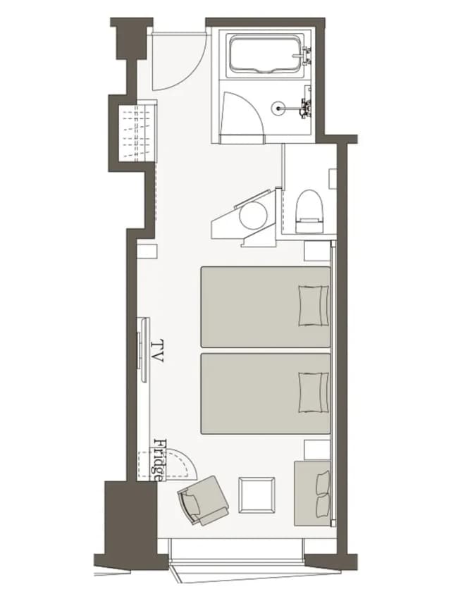 三井花園飯店 日本橋普米爾｜大眾浴場/新日本橋站&三越前站/近日本橋三越本店-高級雙床房｜可帶不佔床兒童(0-5歲) 2位【不挑房】-8