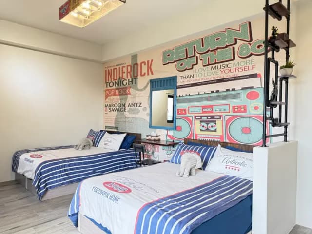Island Nook B&B Penghu-203 Quadruple Room with Forest View & Balcony, Island Nook B&B Penghu-2