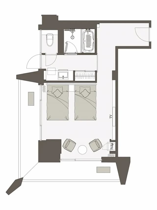 Mitsui Garden Hotel Jingu Gaien Premier-Deluxe Twin (with balcony)｜Two children (0-5 years old) can be brought without occupying a bed [no room selection]-8