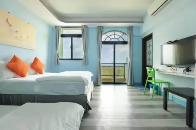 아타미 펑후완 홈스테이 (Atami Penghuwan Homestay)-Ocaen view room l Quadruple Room with Sea View-1